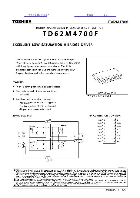 TD62M4700F数据手册封面