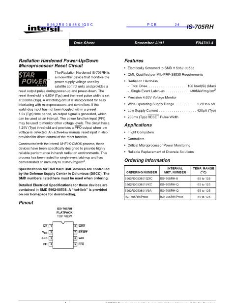 5962R0053801QXC數(shù)據(jù)手冊封面
