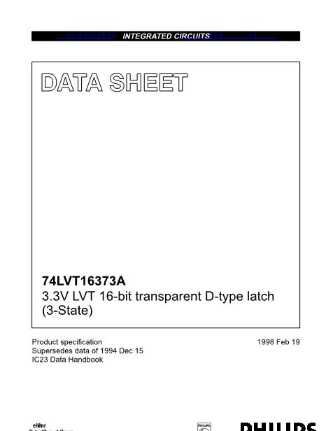 74LVT16373数据手册封面