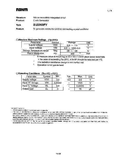 BU2363FV數(shù)據(jù)手冊(cè)封面