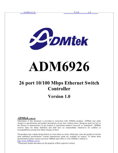 ADM6926数据手册封面