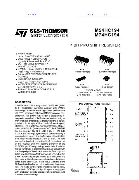 74194數(shù)據(jù)手冊封面