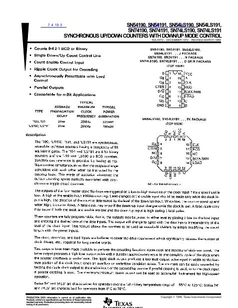 74190 datasheet