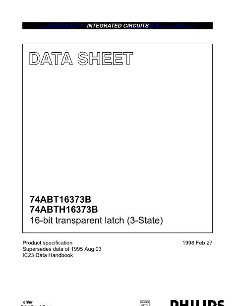 74ABT16373B数据手册封面