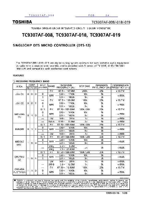 TC9307AF-008数据手册封面