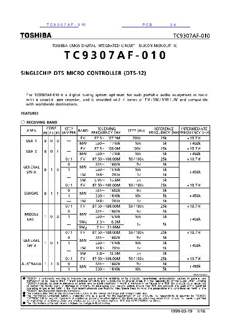 TC9307AF-010数据手册封面
