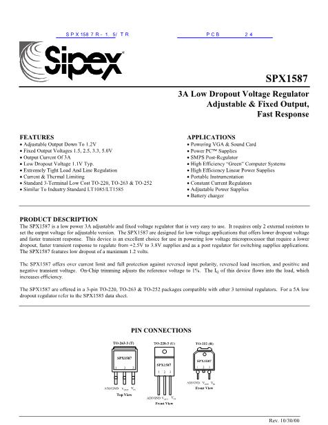 SPX1587AR-1.5数据手册封面