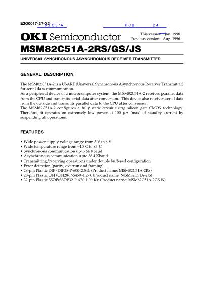 82C51A數(shù)據(jù)手冊封面