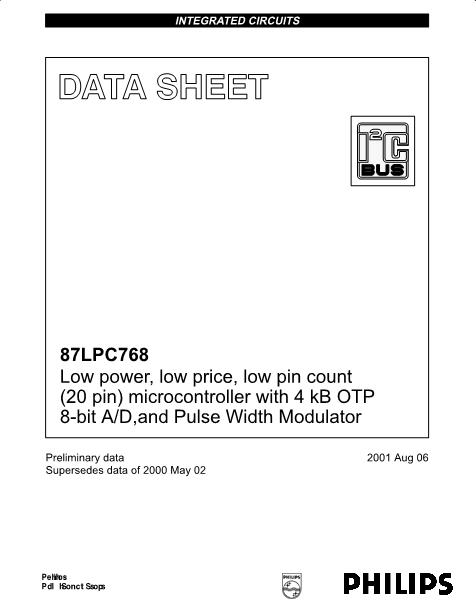 87LPC768数据手册封面