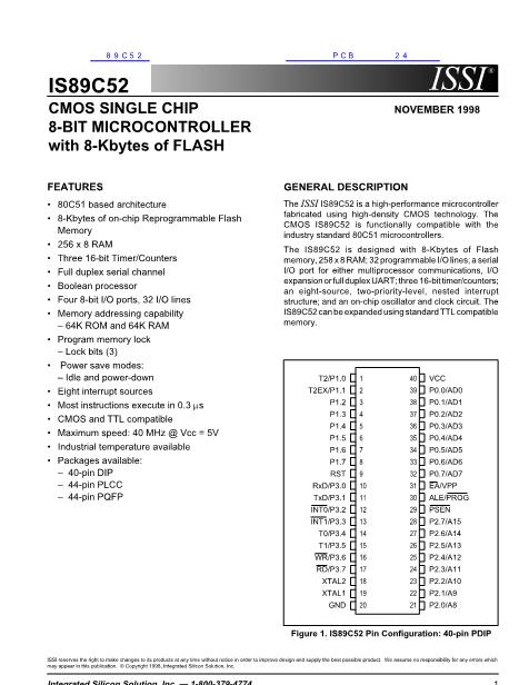 89C52數(shù)據(jù)手冊封面