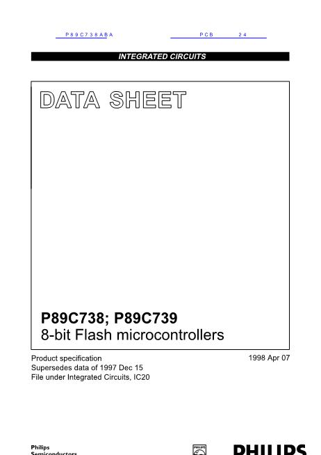 P89C738ABA数据手册封面
