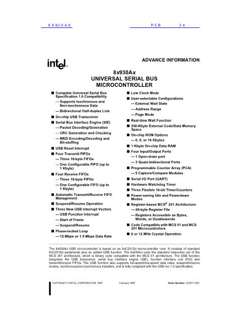 8X930AX數(shù)據(jù)手冊(cè)封面