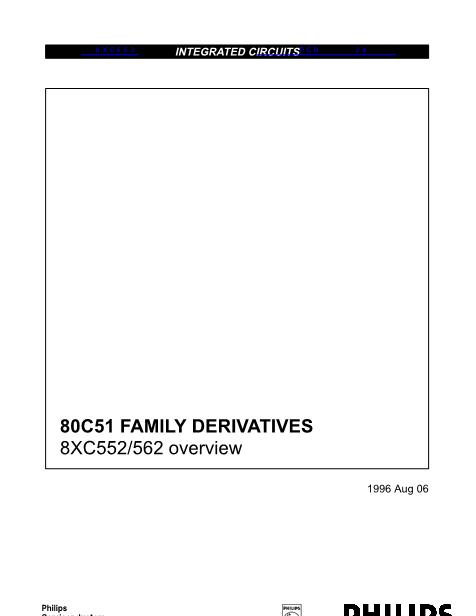 8XC552數(shù)據(jù)手冊封面