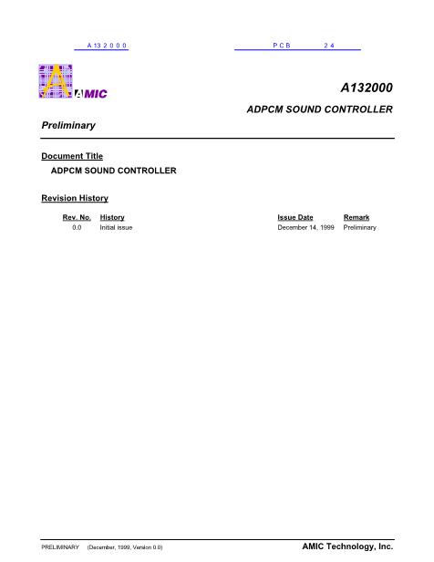 A132000數(shù)據(jù)手冊(cè)封面