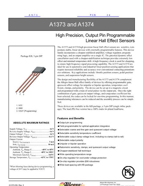 A1373數(shù)據(jù)手冊(cè)封面