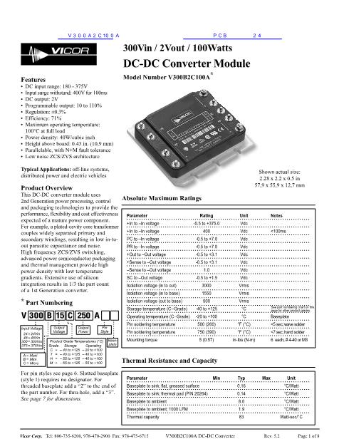 V300A2C100A数据手册封面