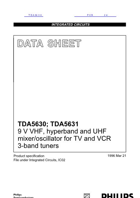 TDA5630数据手册封面