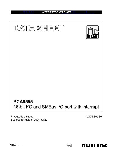 PCA9555数据手册封面