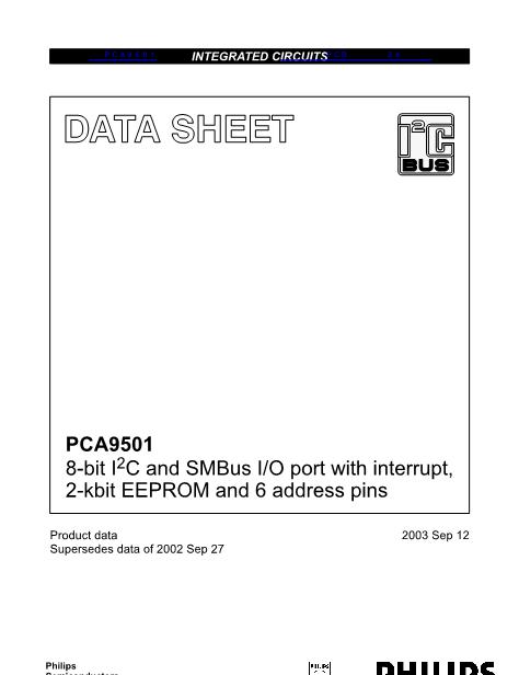PCA9501数据手册封面