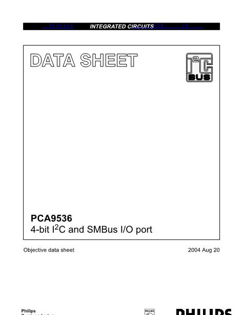PCA9536数据手册封面