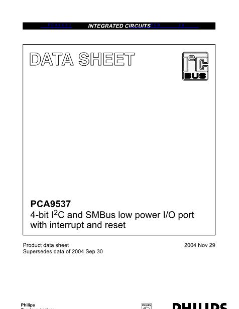 PCA9537数据手册封面