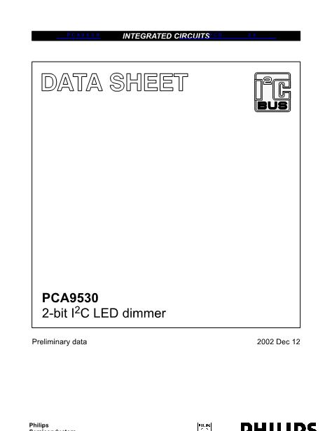 PCA9530数据手册封面