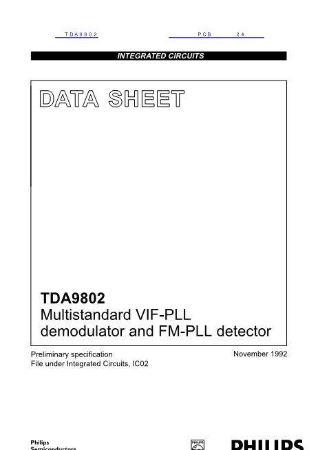 TDA9802数据手册封面