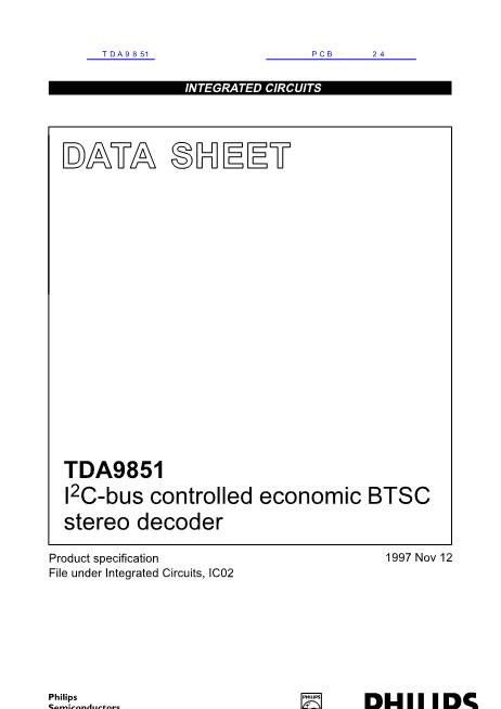 TDA9851数据手册封面