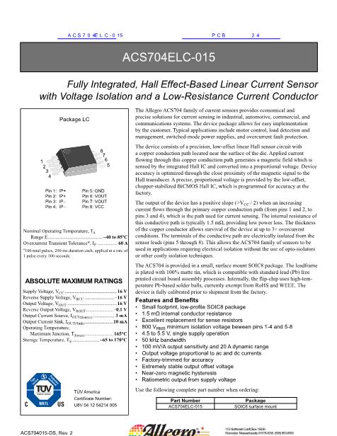 ACS704ELC-015数据手册封面
