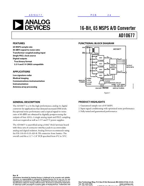AD10677數(shù)據(jù)手冊封面