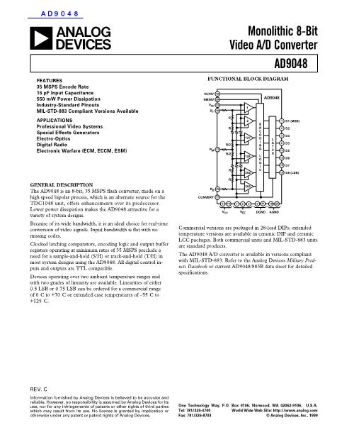 AD9048數(shù)據(jù)手冊封面
