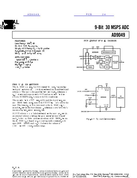 AD9049數(shù)據(jù)手冊(cè)封面