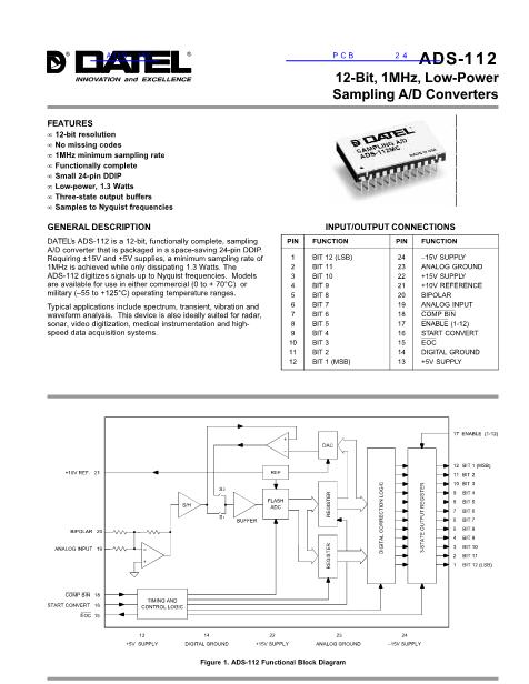ADS-112數(shù)據(jù)手冊封面