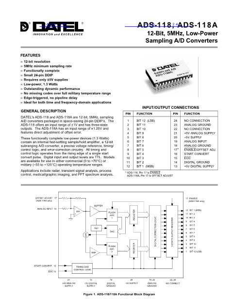 ADS-118數(shù)據(jù)手冊(cè)封面