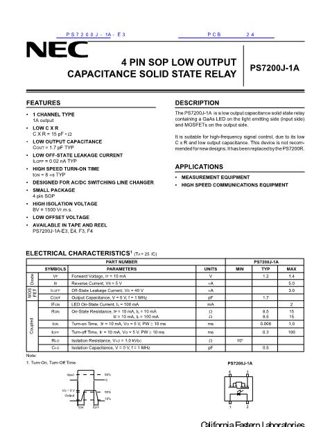 PS7200J-1A-E3数据手册封面