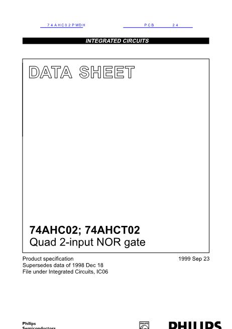 74AHC02數(shù)據(jù)手冊封面