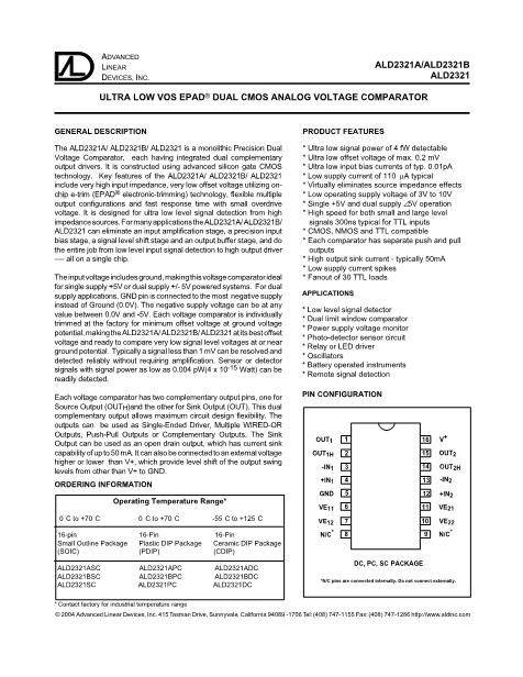 ALD2321數(shù)據(jù)手冊(cè)封面