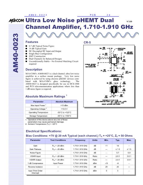 AM40-0023数据手册封面