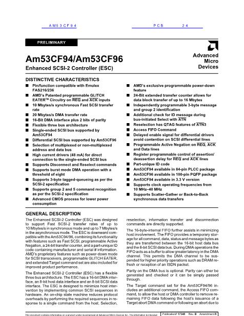 AM53CF94数据手册封面