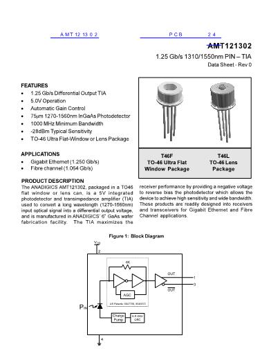 AMT121302數(shù)據(jù)手冊封面