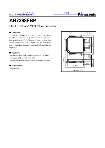 AN7298數(shù)據(jù)手冊封面