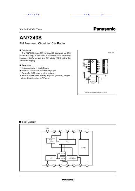 AN7243數(shù)據(jù)手冊(cè)封面