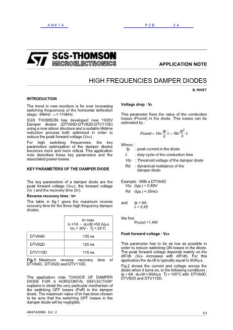 AN874數(shù)據(jù)手冊封面