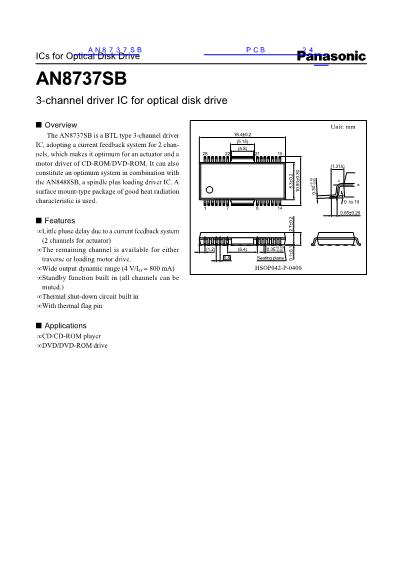 AN8737SB數(shù)據(jù)手冊封面
