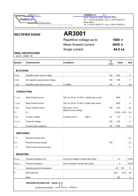 AR3001数据手册封面