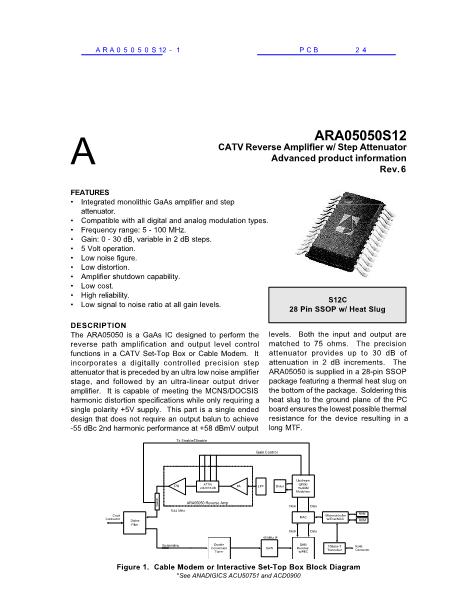 ARA05050S12-1數(shù)據(jù)手冊(cè)封面