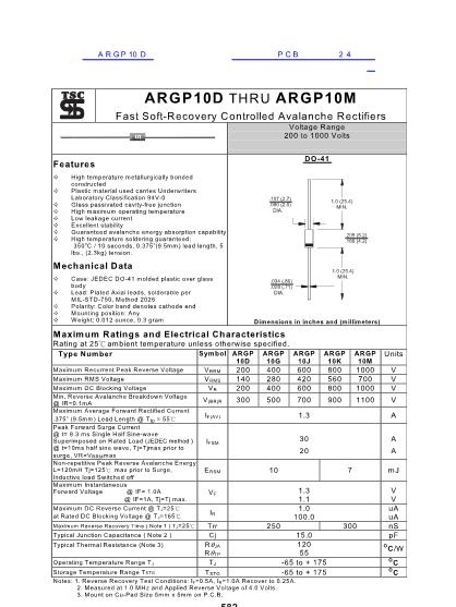 ARGP10D數(shù)據(jù)手冊封面