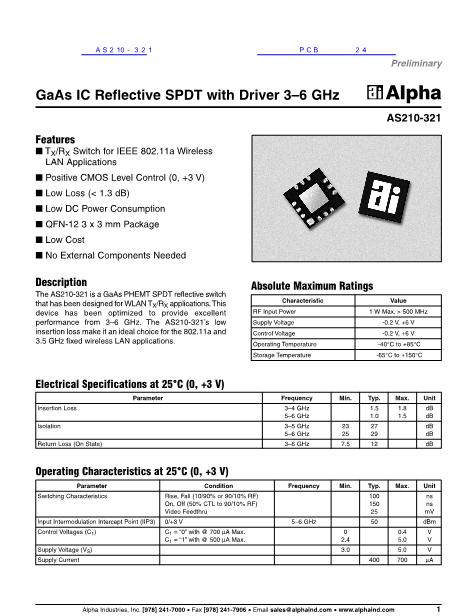 AS210-321數(shù)據(jù)手冊封面