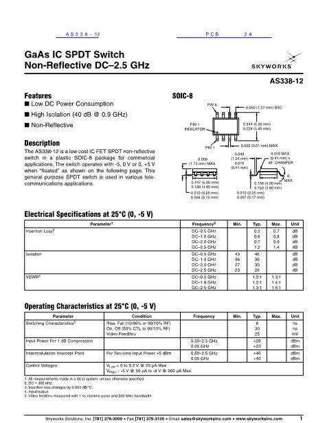 AS338-12數(shù)據(jù)手冊封面