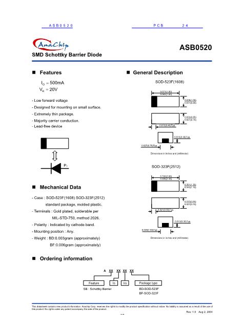 ASB0520數(shù)據(jù)手冊(cè)封面
